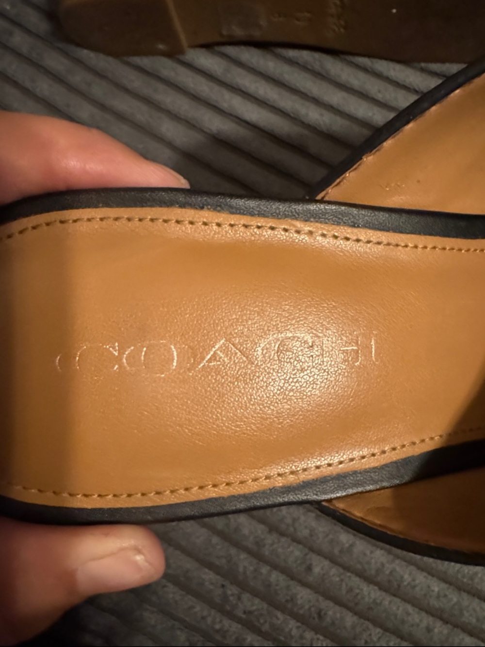 Coach Florentine Metallic Pewter Strappy Leather espadrille wedge Sandals - Picture 2 of 8